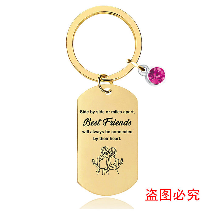 Jewelry WholesaleWholesale Good Friends Electroplated Metal Keychain JDC-KC-GangGu005 Keychains 钢古 %variant_option1% %variant_option2% %variant_option3%  Factory Price JoyasDeChina Joyas De China