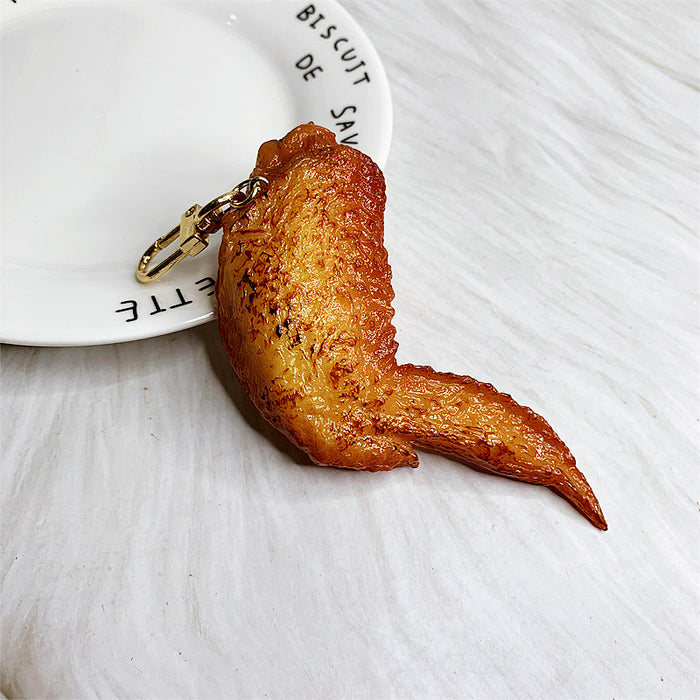 Jewelry WholesaleWholesale PVC Simulation Food Fried Chicken Drumstick Keychain JDC-KC-DMF001 Keychains 迪美菲 %variant_option1% %variant_option2% %variant_option3%  Factory Price JoyasDeChina Joyas De China