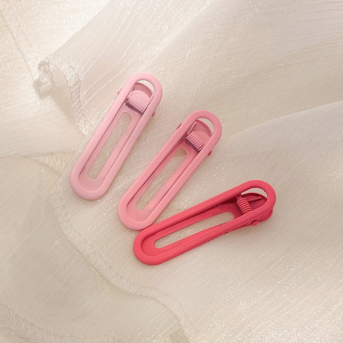 Wholesale hairpin plastic alloy candy color duckbill clip MOQ≥2 JDC-HC-SD002