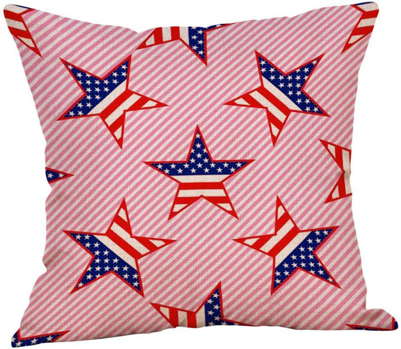 Wholesale 4th of July Independence Day Linen Pillowcase MOQ≥2 JDC-PW-OuH001