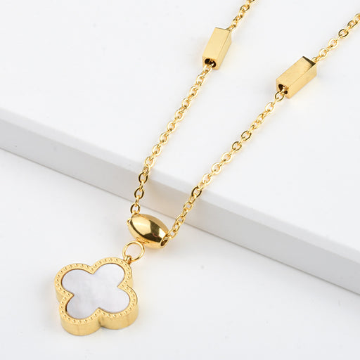 Jewelry WholesaleWholesale clover titanium steel necklace JDC-NE-ShengF006 Necklaces 胜丰 %variant_option1% %variant_option2% %variant_option3%  Factory Price JoyasDeChina Joyas De China