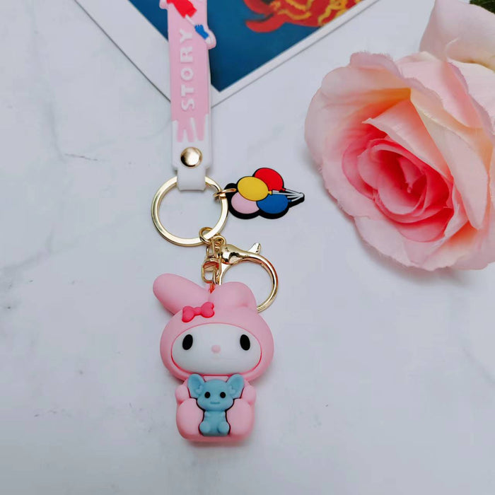 Wholesale keychain pvc cartoon cute bag accessories MOQ≥2 JDC-KC-HuaQ006