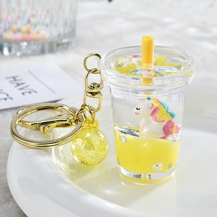 Wholesale Keychain Acrylic Cute Cartoon Quicksand Bottle MOQ≥2 JDC-KC-XLu012