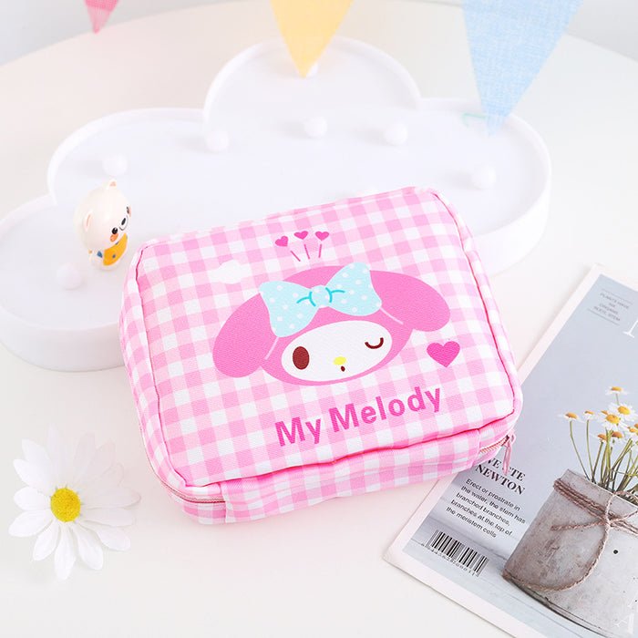 Wholesale Cartoon Oxford Cloth Sanitary Pad Storage Cosmetic Bag (F) MOQ≥3 JDC-CB-Xinka001