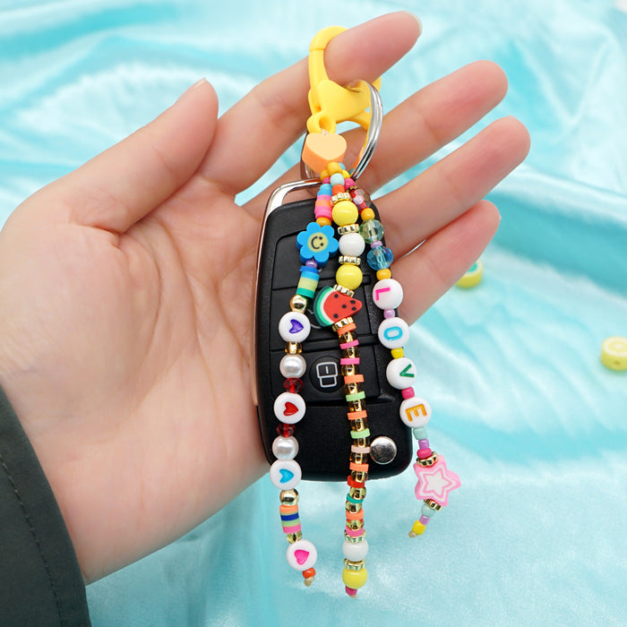 wholesale Acrylic Boho Beaded Keychain JDC-KC-YXZ005