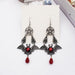 Jewelry WholesaleWholesale bat red drip oil pentagram alloy earrings JDC-ES-YYFF005 Earrings 燕羽飞飞 %variant_option1% %variant_option2% %variant_option3%  Factory Price JoyasDeChina Joyas De China