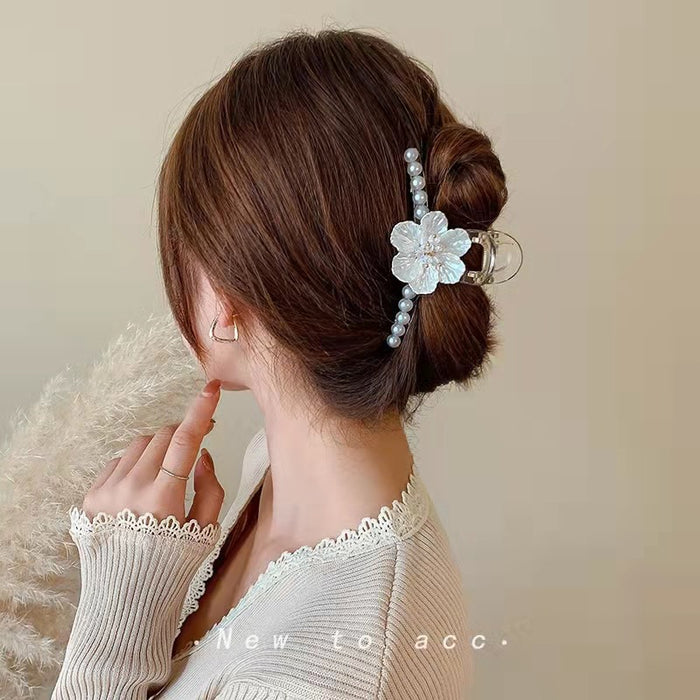 Jewelry WholesaleWholesale Pearl Camellia Resin Hair Clip JDC-HC-Guib005 Hair Clips 三态 %variant_option1% %variant_option2% %variant_option3%  Factory Price JoyasDeChina Joyas De China