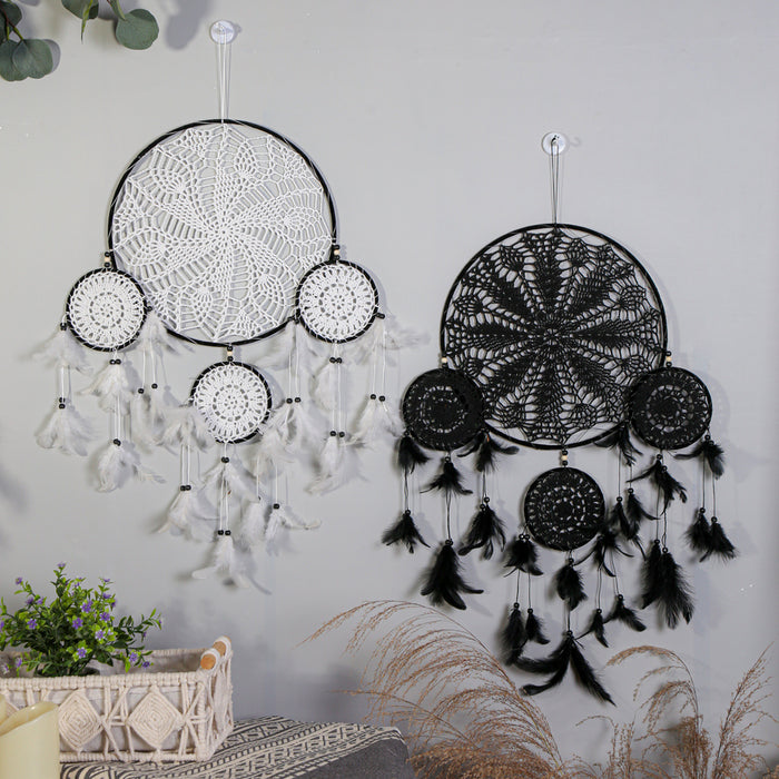 Wholesale Feather Iron Hoop Woven Dreamcatcher MOQ≥2 JDC-DC-MengS024