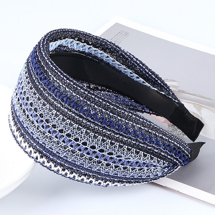 Jewelry WholesaleWholesale wide-brimmed breathable mesh black hair band JDC-HD-Chunj001 Headband 纯界 %variant_option1% %variant_option2% %variant_option3%  Factory Price JoyasDeChina Joyas De China