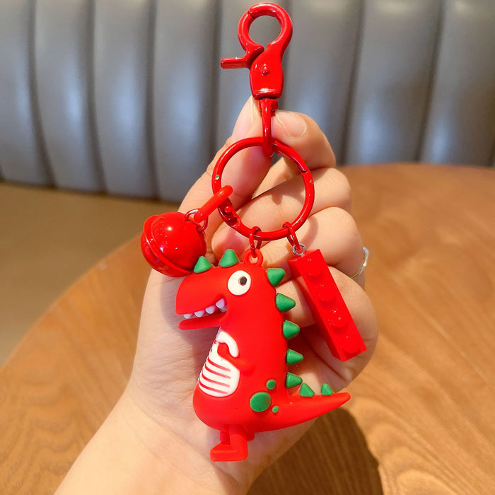 Wholesale Keychains For Backpacks Cartoon Little Dinosaur Keychain Cute Dinosaur Doll MOQ≥2 JDC-KC-GHui022