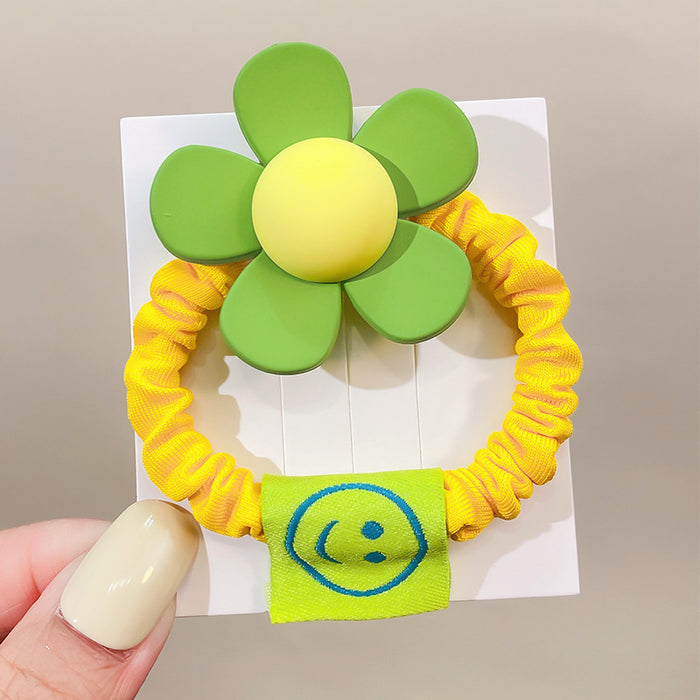 Wholesale large flower hair ring sweet and cute smiley JDC-HS-I412