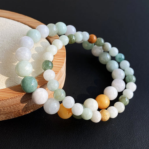 Jewelry WholesaleWholesale Jade Tricolor Jade Single Ring Bracelet JDC-BT-BaiM002 Bracelet 百慕 %variant_option1% %variant_option2% %variant_option3%  Factory Price JoyasDeChina Joyas De China