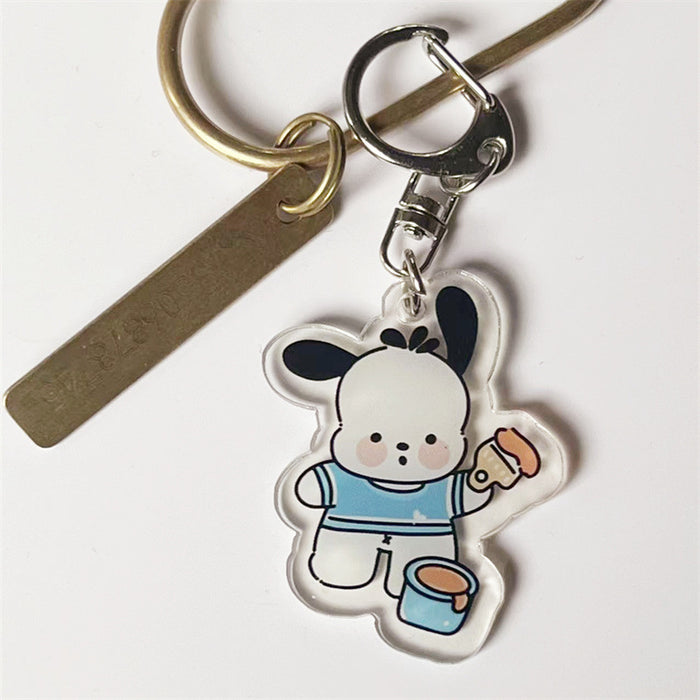 Wholesale Pacha Dog Pendant Acrylic Cute Keychain MOQ≥2 JDC-KC-GLun007