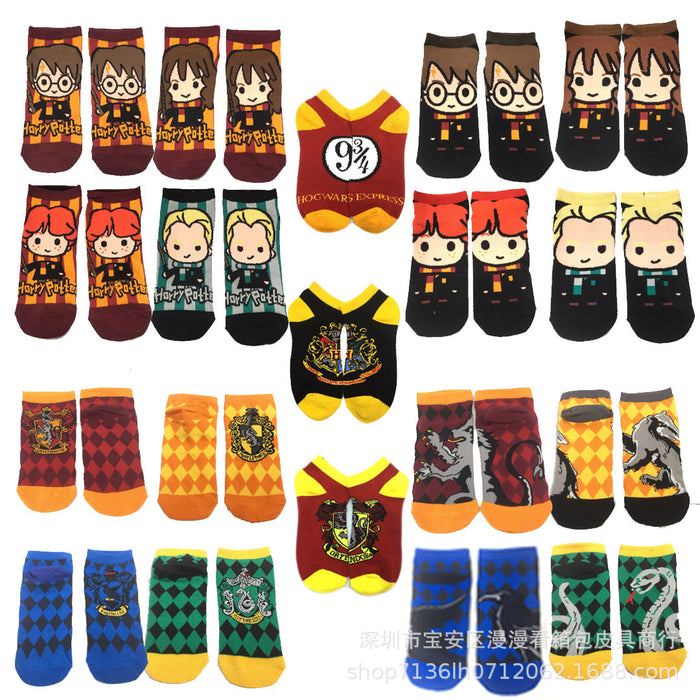 Wholesale Cartoon Surrounding Magic Academy Trend Breathable Sports Socks MOQ≥3 JDC-SK-MMan002