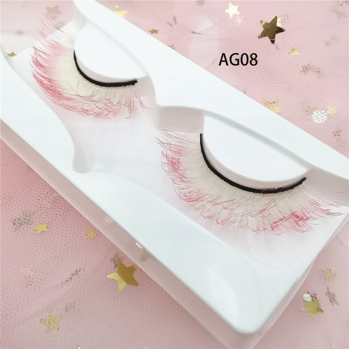 Wholesale Gradient Color Imitation Mink False Eyelashes Single Pair Pack MOQ≥3 JDC-EY-ZXin004