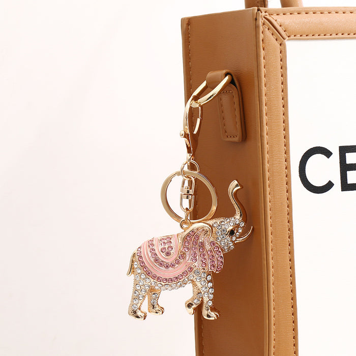 Wholesale Cute Elephant Keychain Metal Creative Cartoon MOQ≥2 JDC-KC-DeK003