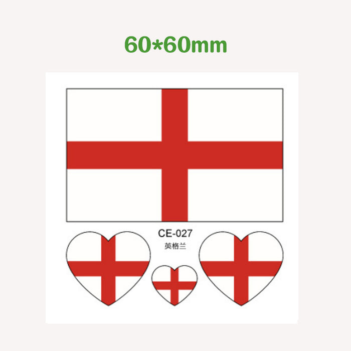 Wholesale Stickers World Cup Fans Flag Tattoo Stickers MOQ≥2 JDC-ST-RuiQ001