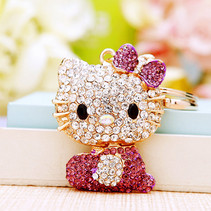 Wholesale Cartoon Metal Rhinestone Keychain (M) JDC-KC-RYuan001