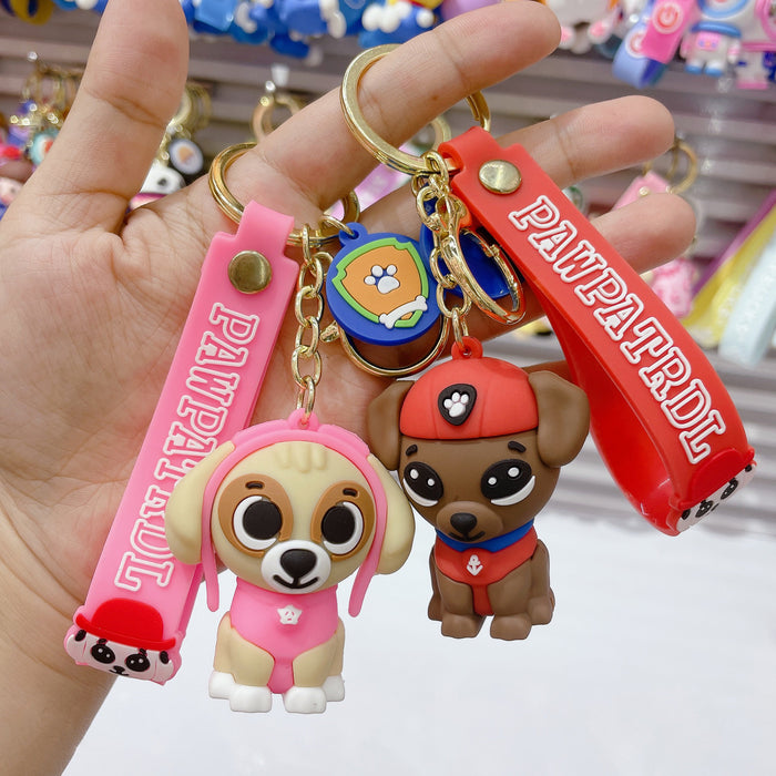 Wholesale Cartoon Dog Soft Rubber Alloy Cute Keychain (M) MOQ≥2 JDC-KC-JuShu007