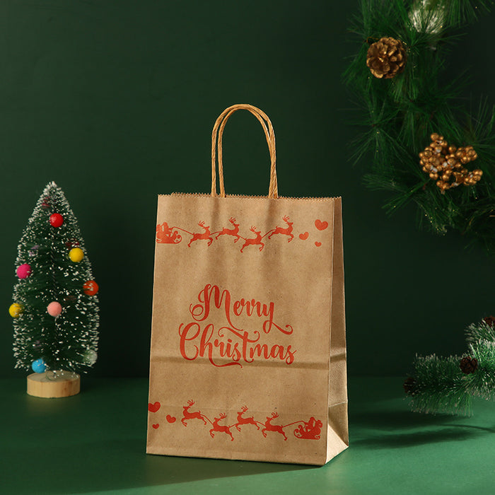 Wholesale Gift Bag Kraft Paper Christmas Gift Bag MOQ≥12 JDC-GB-Ganrui018