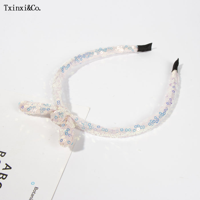 Jewelry WholesaleWholesale mesh Sequin rabbit ear headband JDC-HD-XinX003 headband 心喜 %variant_option1% %variant_option2% %variant_option3%  Factory Price JoyasDeChina Joyas De China