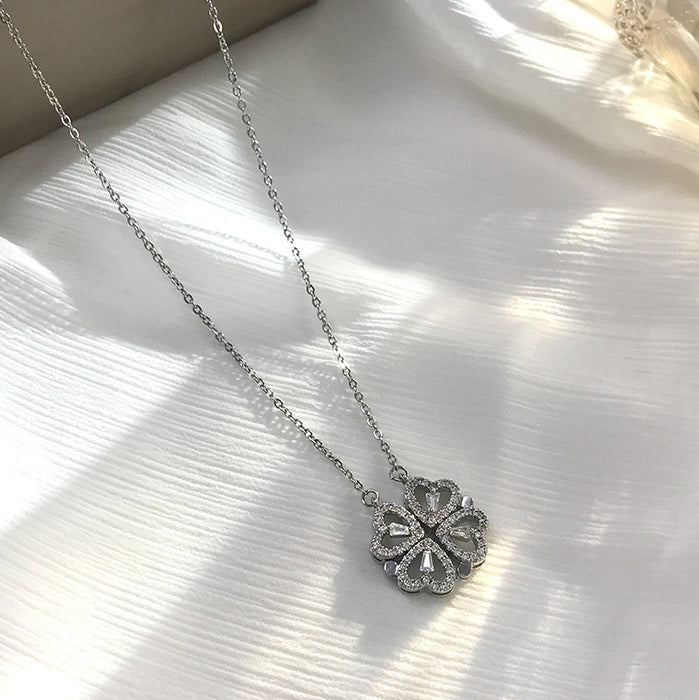 Jewelry WholesaleWholesale titanium steel clover love clavicle chain neck chain JDC-NE-TD004 Necklces 一自 一然 %variant_option1% %variant_option2% %variant_option3%  Factory Price JoyasDeChina Joyas De China