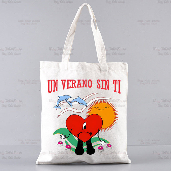 Wholesale Handbag Canvas Cute Cartoon Printing Shopping Bag (F) JDC-HB-Aike001