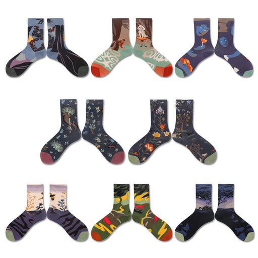 Jewelry WholesaleWholesale literary abstract oil painting socks AB surface socks JDC-SK-XinH013 Sock 芯蕙 %variant_option1% %variant_option2% %variant_option3%  Factory Price JoyasDeChina Joyas De China