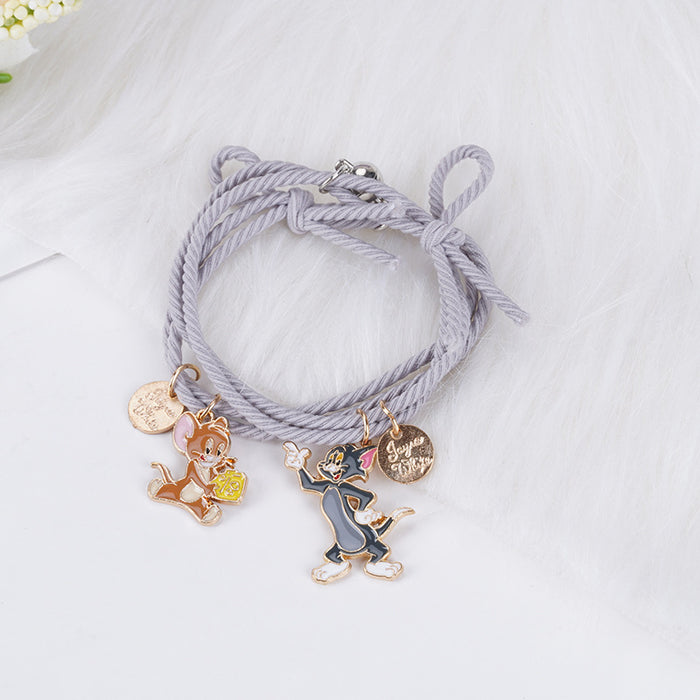 Wholesale Bracelet alloy rubber band cute cartoon magnet magnet hair tie (M) MOQ≥2 JDC-BT-YongY023