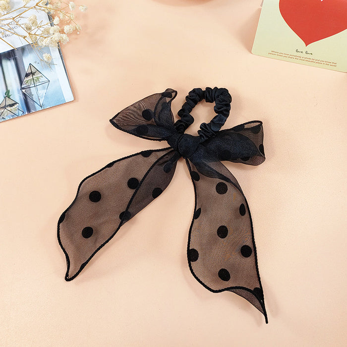 Jewelry WholesaleWholesale Polka Dot Streamer Bow Hair Scrunchies JDC-HS-O69 Hair Scrunchies 潮炫 %variant_option1% %variant_option2% %variant_option3%  Factory Price JoyasDeChina Joyas De China