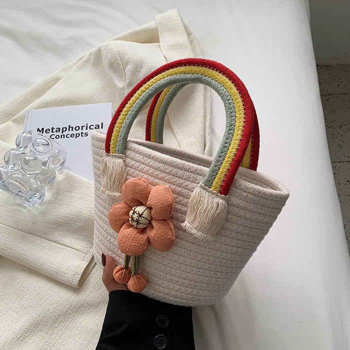 Jewelry WholesaleWholesale lovely Rainbow Flower Beach handbag JDC-HB-DLFE001 Handbags 迪弗洛恩 %variant_option1% %variant_option2% %variant_option3%  Factory Price JoyasDeChina Joyas De China