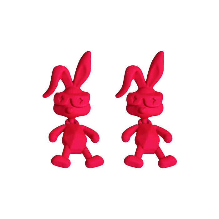 Wholesale Alloy Earrings Cute Small Rabbit JDC-ES-BY331