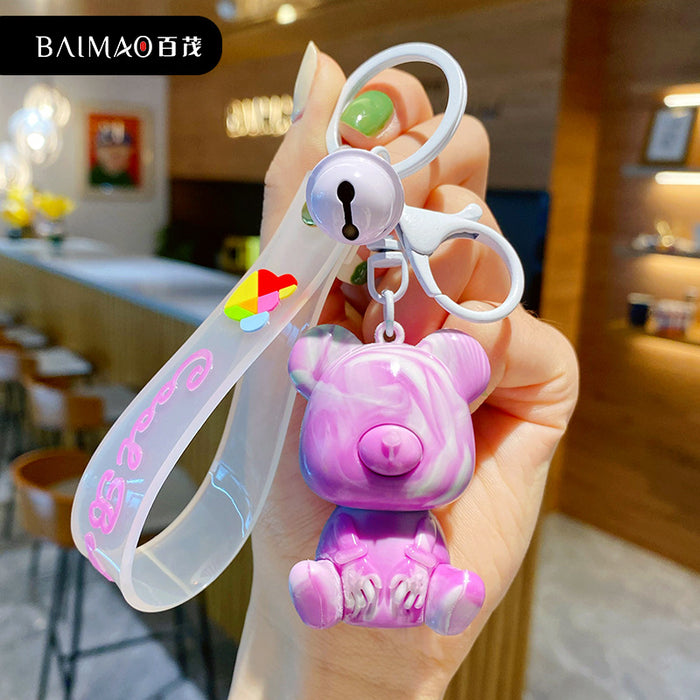 Wholesale Cartoon Bear PVC Keychain JDC-KC-BaiM017