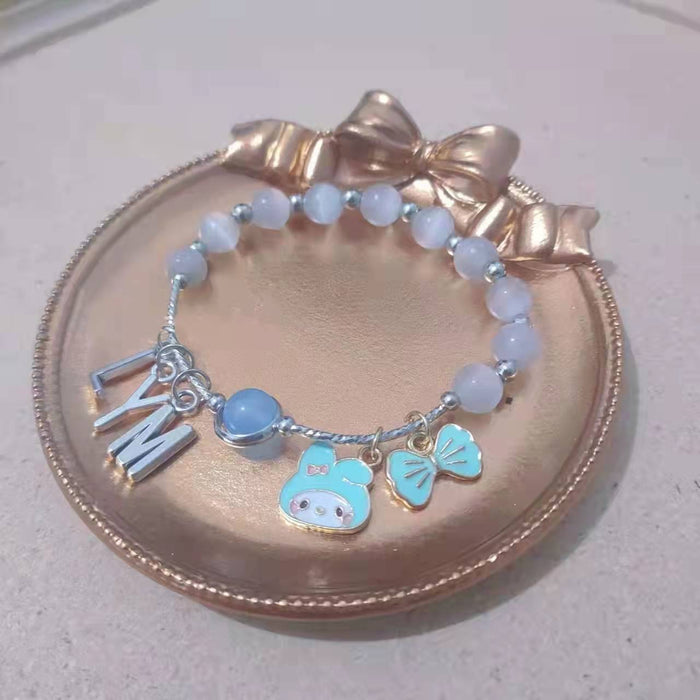 Wholesale Opal Bracelet ins Cute Simple Letter Bracelet JDC-BT-NiHuang009