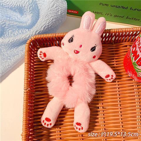 Wholesale Cartoon Rabbit Hair Ring Plush Rabbit Hair Rope JDC-HS-JShi001