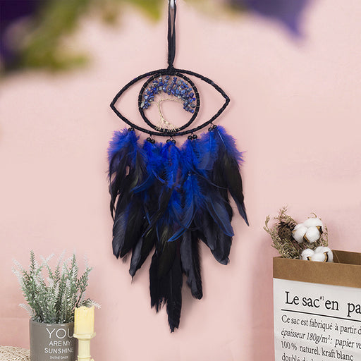 Jewelry WholesaleWholesale Tree Of Life Crystal Gravel Feather Devil Eye Dreamcatcher MOQ≥2 JDC-DC-MGu023 Dreamcatcher 梦罟 %variant_option1% %variant_option2% %variant_option3%  Factory Price JoyasDeChina Joyas De China