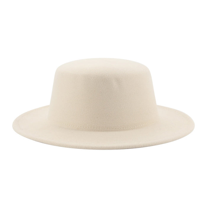 Jewelry WholesaleWholesale flat hat woolen wide brim hat JDC-FH-Guanchuan006 Fashionhat 冠川 %variant_option1% %variant_option2% %variant_option3%  Factory Price JoyasDeChina Joyas De China