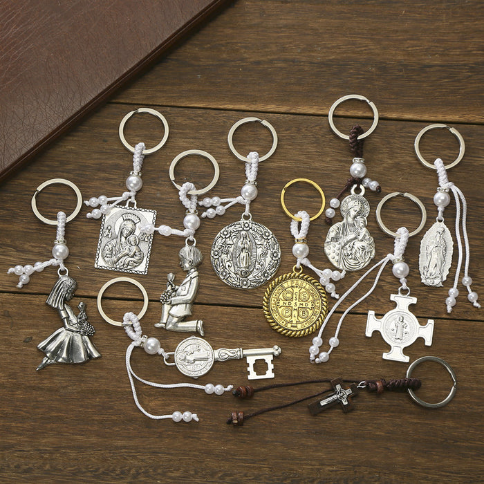 Wholesale alloy key ring creative keychain pendant MOQ≥2 JDC-KC-HeYu004