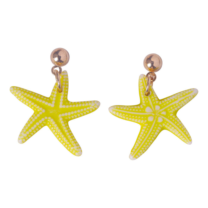 Wholesale Earrings Resin Cute Stereoscopic Starfish JDC-ES-SHIYU007