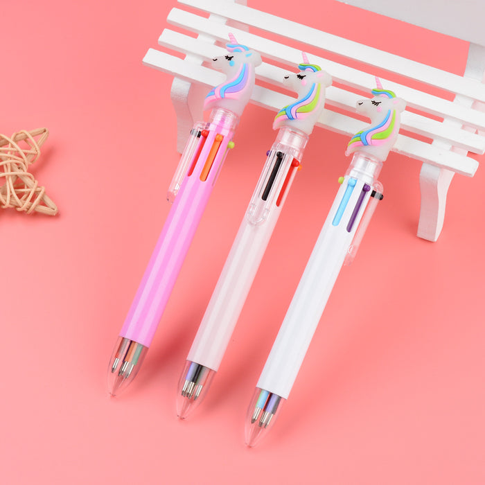 Wholesale 6 Color Push Plastic Ballpoint Pen MOQ≥2 JDC-BP-XHZ007