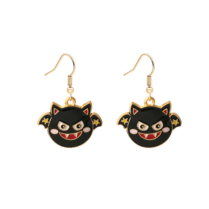 Wholesale Earrings Alloy Halloween Pumpkin Head Little Devil JDC-ES-MDD045