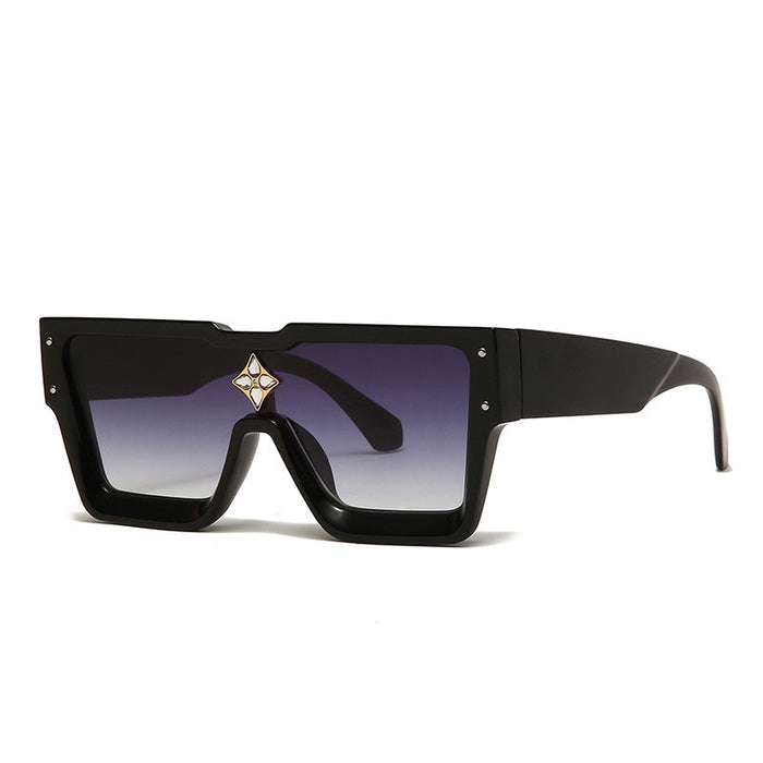 Wholesale Sunglasses PC Large Frame Star One Piece JDC-SG-YuX008