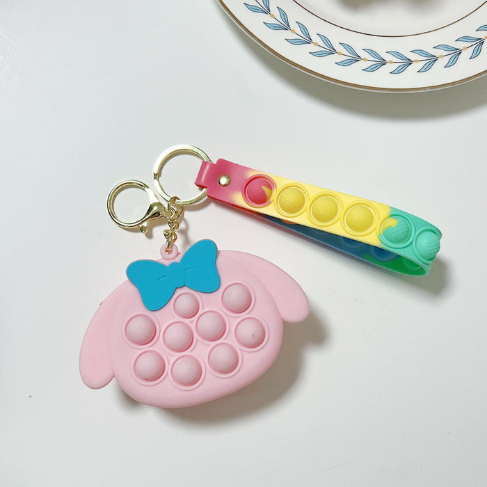 Jewelry WholesaleWholesale Mini Bow Key Chain bubble wristband fingertip toys JDC-FT-XuYe013 fidgets toy 旭业 %variant_option1% %variant_option2% %variant_option3%  Factory Price JoyasDeChina Joyas De China