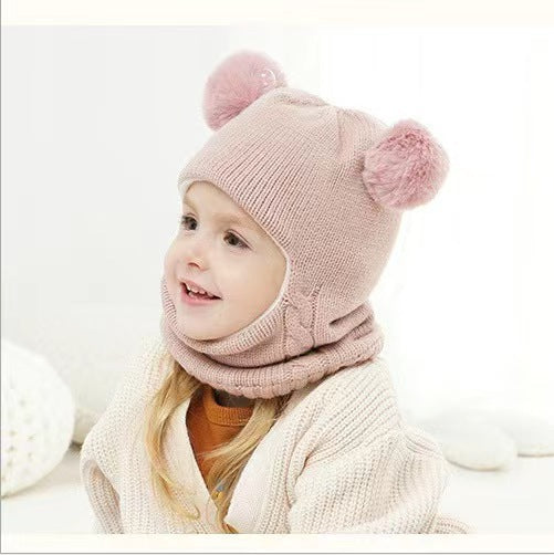 Wholesale Hat Cotton Winter Warm Face Mask Hat Bib One JDC-FH-GSGM004