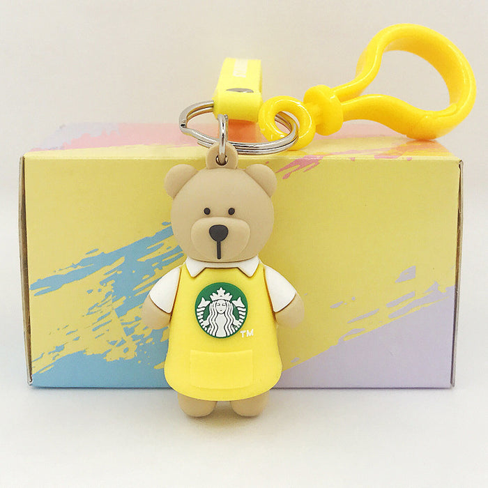 Wholesale Keychains PVC Hardware Cute Cartoon Bear (M) MOQ≥2 JDC-KC-RunN001