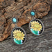 Jewelry WholesaleWholesale vintage cactus sunflower turquoise earrings JDC-ES-saip040 Earrings 赛蒲 %variant_option1% %variant_option2% %variant_option3%  Factory Price JoyasDeChina Joyas De China