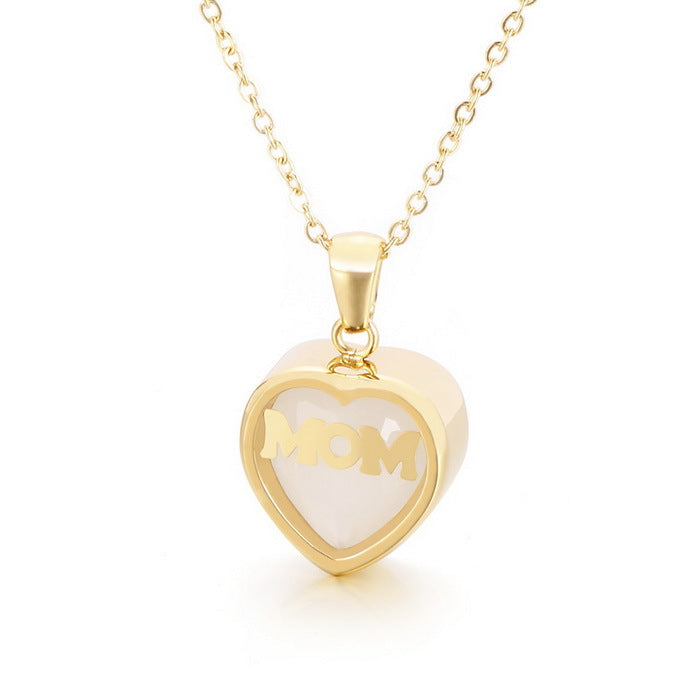 Jewelry WholesaleWholesale Stainless Steel Mother's Day MOM Heart Necklace JDC-NE-Kalun003 Necklaces 卡轮 %variant_option1% %variant_option2% %variant_option3%  Factory Price JoyasDeChina Joyas De China