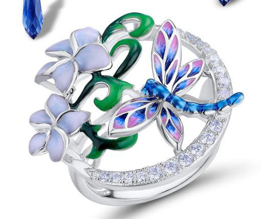 Wholesale Butterfly Dragonfly Series Combination Ring JDC-RS-ChenR052