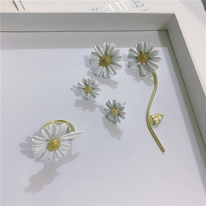 Jewelry WholesaleWholesale Daisy Alloy Ring Stud Necklace JDC-NE-YinH012 Necklaces 颖皓 %variant_option1% %variant_option2% %variant_option3%  Factory Price JoyasDeChina Joyas De China