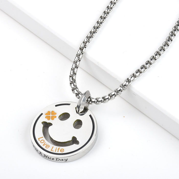 Jewelry WholesaleWholesale smiley face emoji titanium steel necklace JDC-NE-ShengF005 Necklaces 胜丰 %variant_option1% %variant_option2% %variant_option3%  Factory Price JoyasDeChina Joyas De China